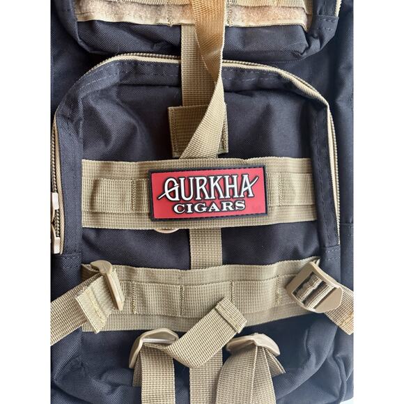 Gurkha Cigars Tactical Backpack Black Tan Multiple Pockets K. Hansotia & Co - Picture 2 of 6